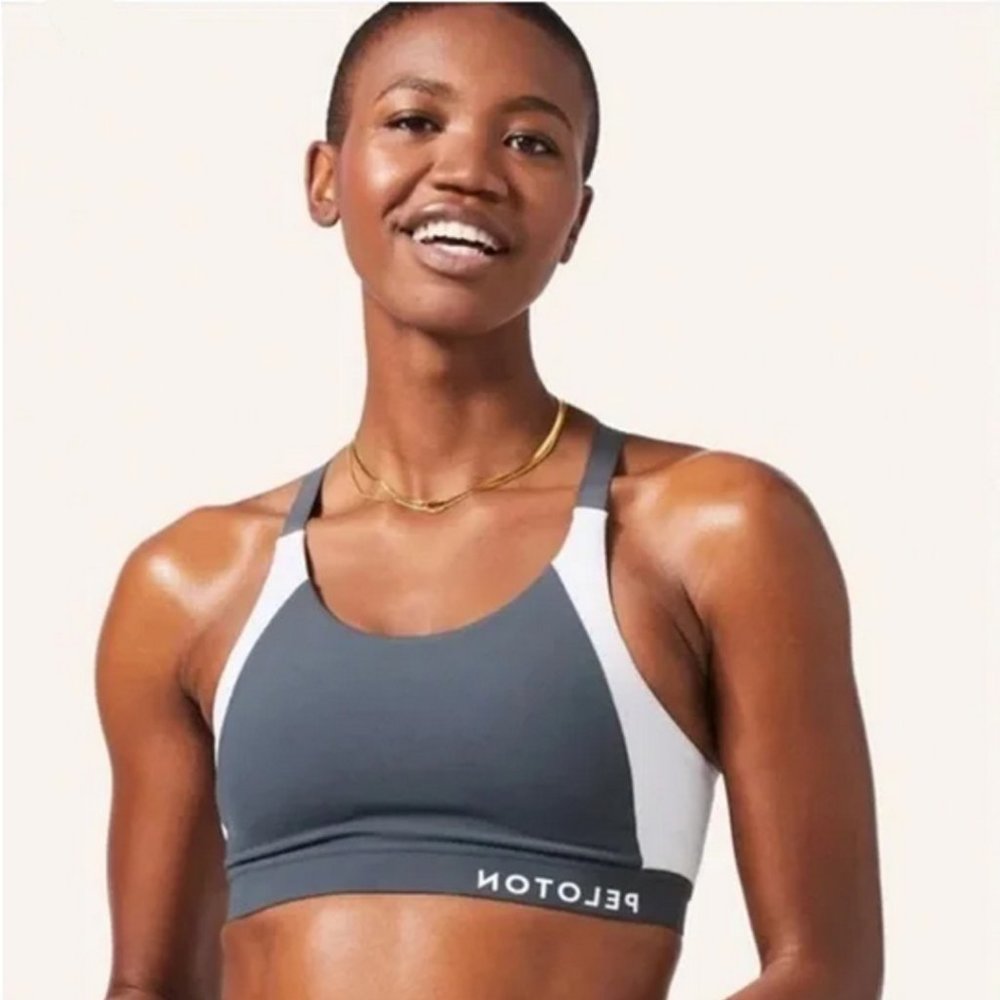 Peloton Renewed Control Colorblock Mesh Sports Bra w/Adjustable Straps-SM-NWOT